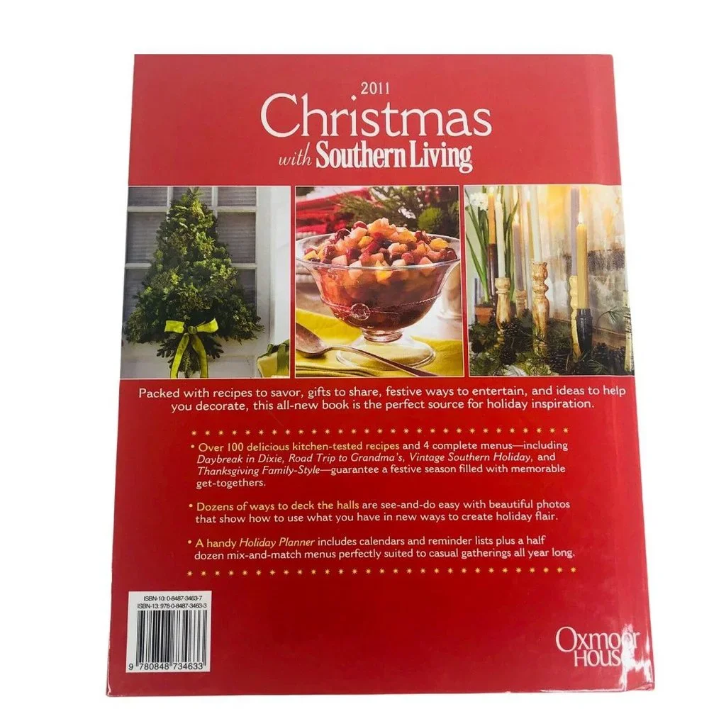 2 Christmas With SOUTHERN‎ LIVING Books 1983 2011 Cookbooks Recipes Decorating